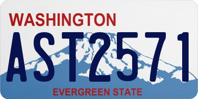 WA license plate AST2571