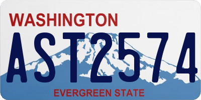 WA license plate AST2574