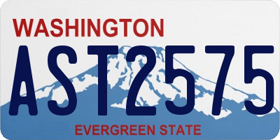 WA license plate AST2575