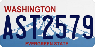 WA license plate AST2579