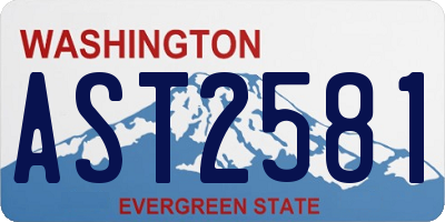 WA license plate AST2581