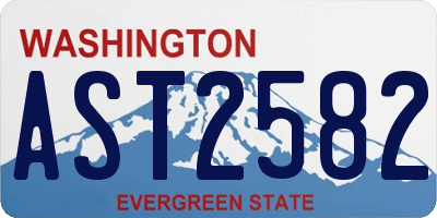 WA license plate AST2582