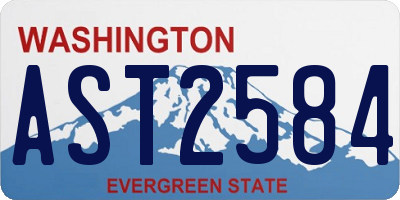 WA license plate AST2584