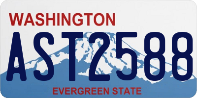 WA license plate AST2588