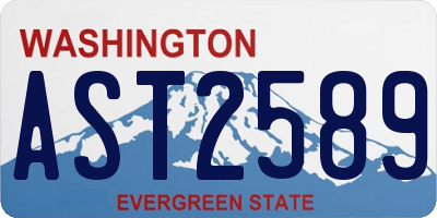 WA license plate AST2589