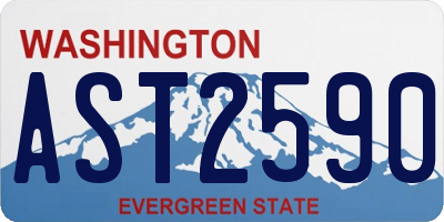 WA license plate AST2590