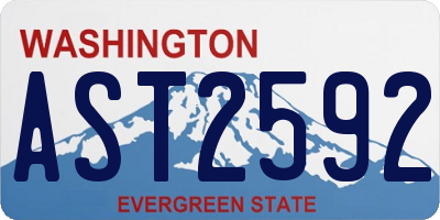 WA license plate AST2592