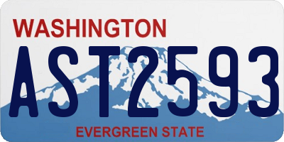 WA license plate AST2593