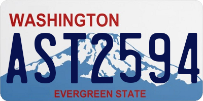 WA license plate AST2594
