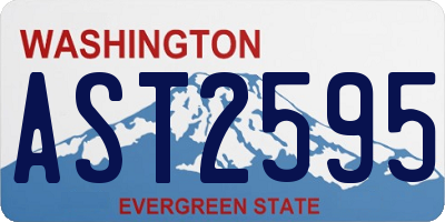 WA license plate AST2595