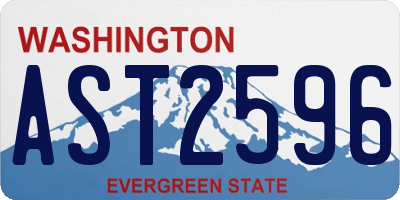 WA license plate AST2596