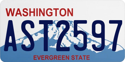 WA license plate AST2597