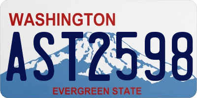 WA license plate AST2598