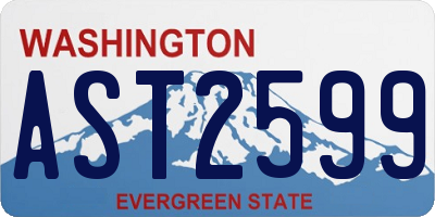 WA license plate AST2599