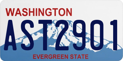 WA license plate AST2901