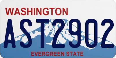 WA license plate AST2902