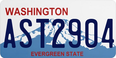 WA license plate AST2904