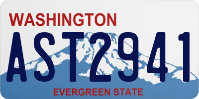 WA license plate AST2941