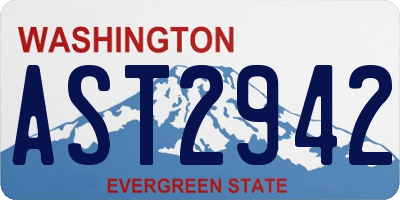 WA license plate AST2942