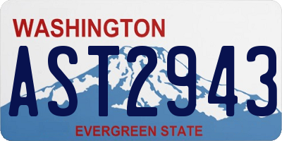 WA license plate AST2943