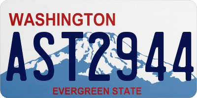 WA license plate AST2944