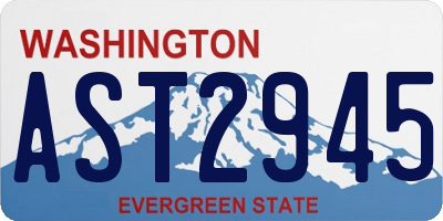 WA license plate AST2945