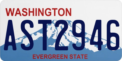 WA license plate AST2946