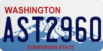 WA license plate AST2960