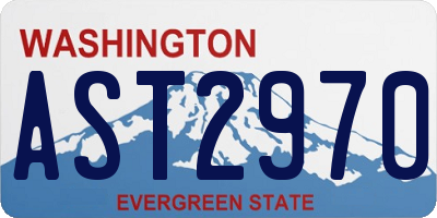 WA license plate AST2970