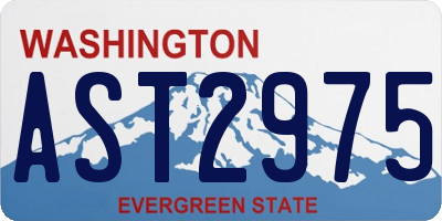WA license plate AST2975