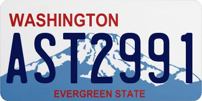 WA license plate AST2991