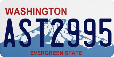 WA license plate AST2995