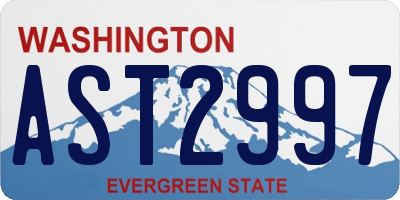 WA license plate AST2997