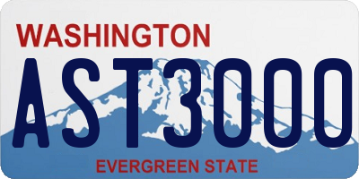 WA license plate AST3000