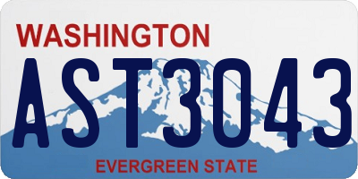 WA license plate AST3043