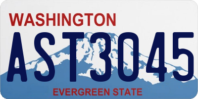 WA license plate AST3045