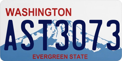 WA license plate AST3073