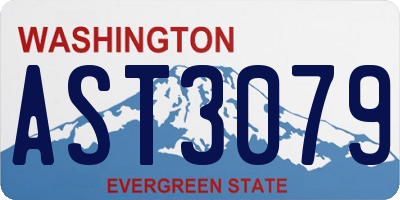 WA license plate AST3079
