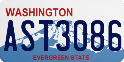 WA license plate AST3086