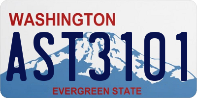 WA license plate AST3101