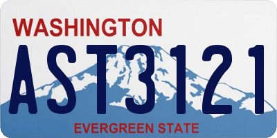 WA license plate AST3121