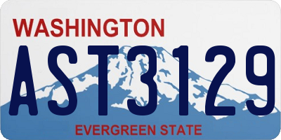 WA license plate AST3129
