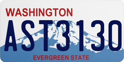 WA license plate AST3130