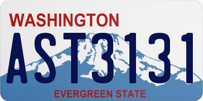WA license plate AST3131