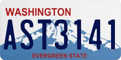 WA license plate AST3141