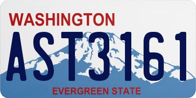 WA license plate AST3161