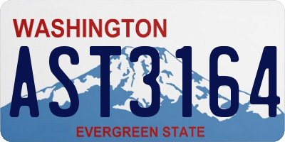 WA license plate AST3164