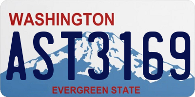 WA license plate AST3169