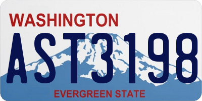WA license plate AST3198