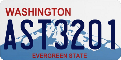WA license plate AST3201